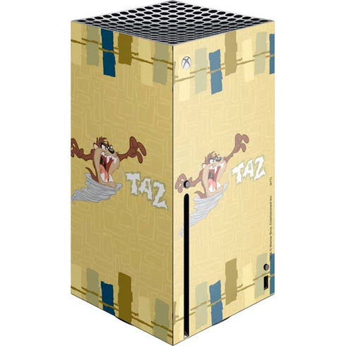 Looney Tunes Tasmanian Devil Swirl Cream Xbox Series X Skins